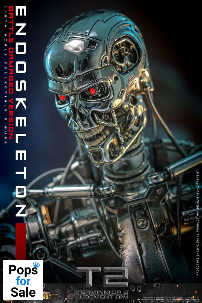 Terminator 2: Judgment Day Movie Masterpiece Die-cast  Action Figure 1/6 Endoskeleton (Battle Damaged Version) 31 cm
