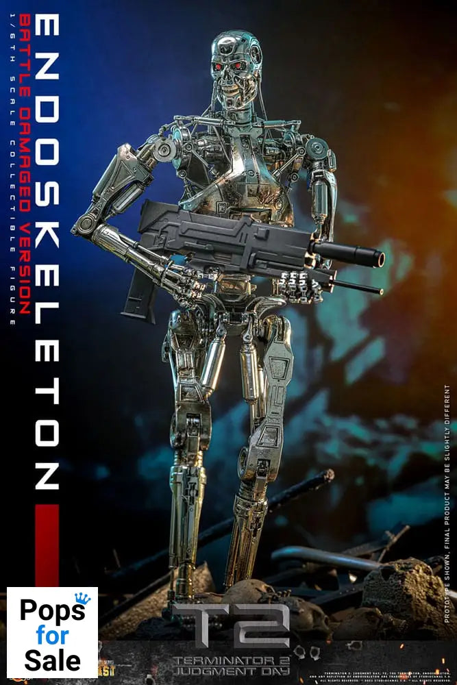 Terminator 2: Judgment Day Movie Masterpiece Die-cast  Action Figure 1/6 Endoskeleton (Battle Damaged Version) 31 cm