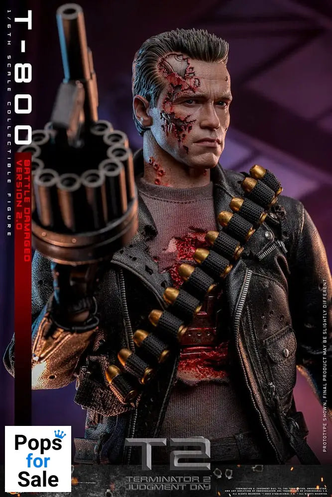 Terminator 2 Movie Masterpiece Action Figure 1/6 T-800 Battle Damaged Version 2.0 32 cm
