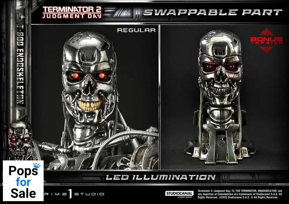 Terminator 2 Museum Masterline Series Statue 1/3 Judgment Day T800 Endoskeleton Deluxe Bonus Version 74 cm
