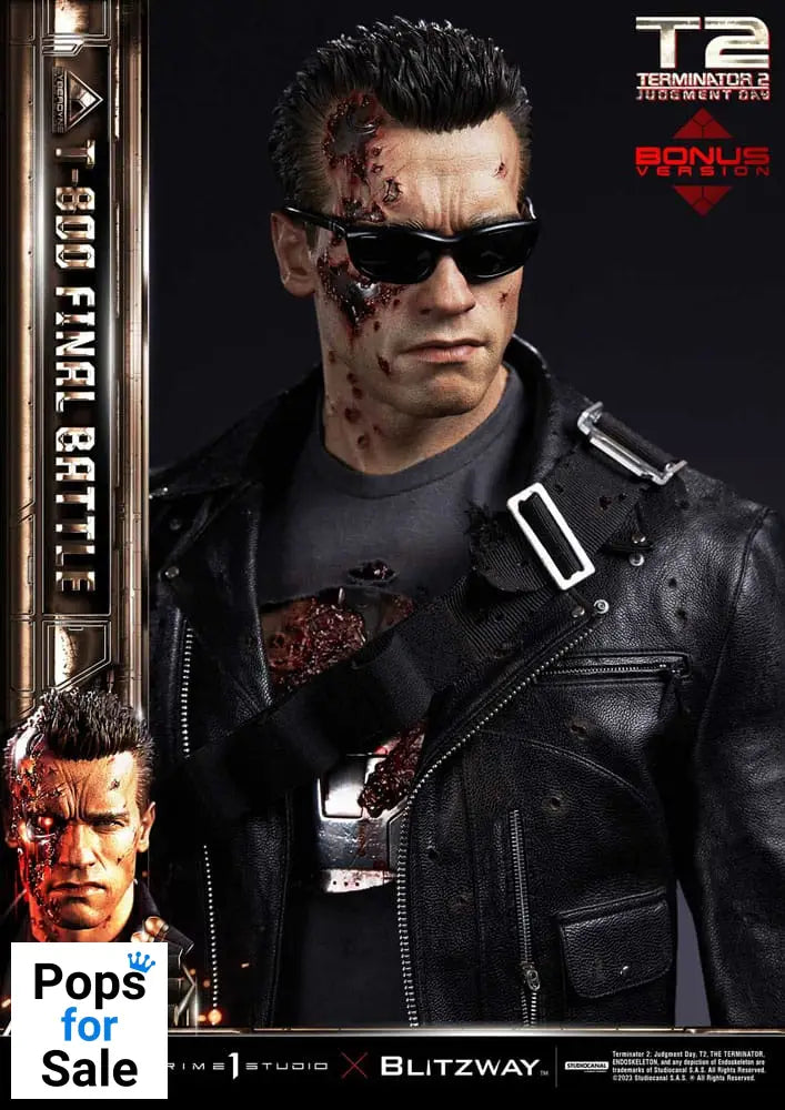 Terminator 2 Museum Masterline Series Statue 1/3 T-800 Final Battle Deluxe Bonus Version 75 cm