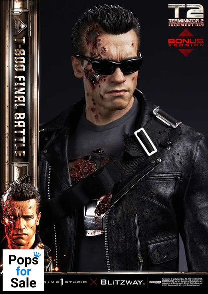 Terminator 2 Museum Masterline Series Statue 1/3 T-800 Final Battle Deluxe Bonus Version 75 cm