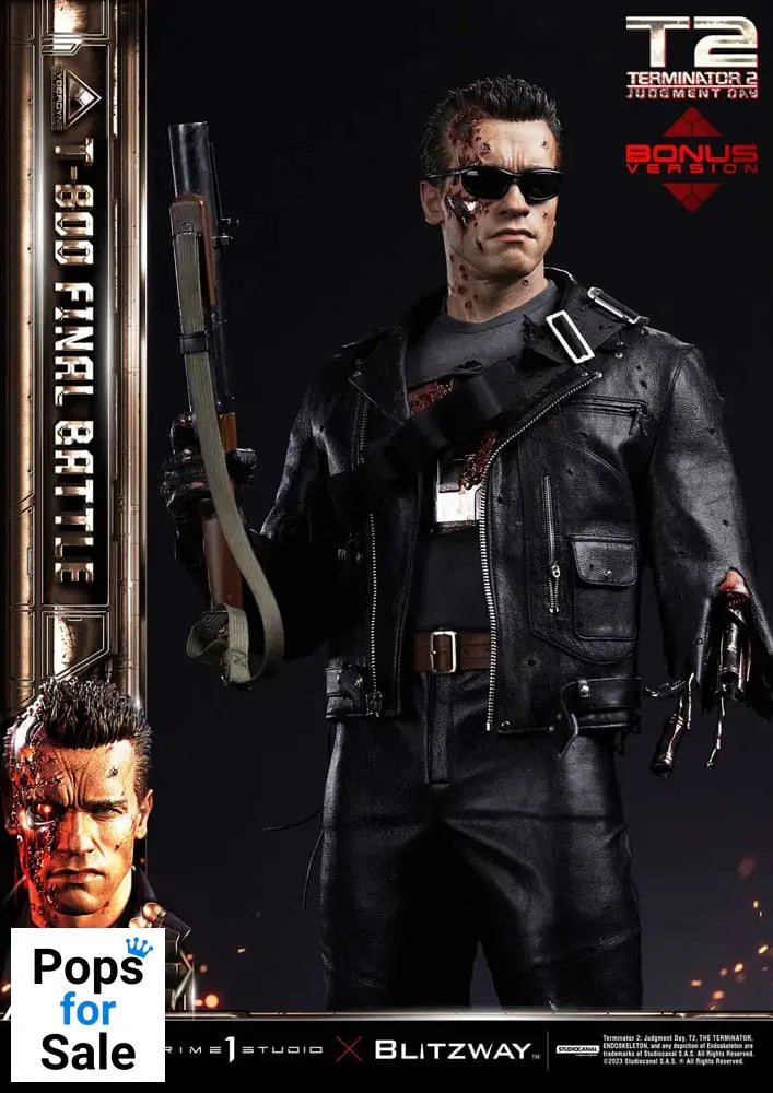 Terminator 2 Museum Masterline Series Statue 1/3 T-800 Final Battle Deluxe Bonus Version 75 cm
