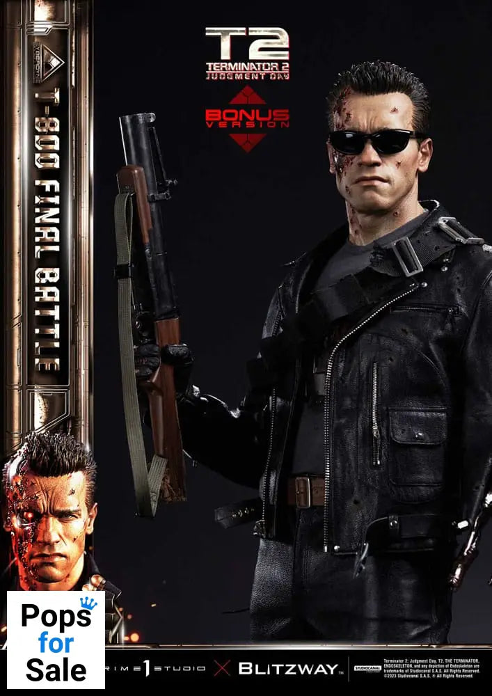 Terminator 2 Museum Masterline Series Statue 1/3 T-800 Final Battle Deluxe Bonus Version 75 cm