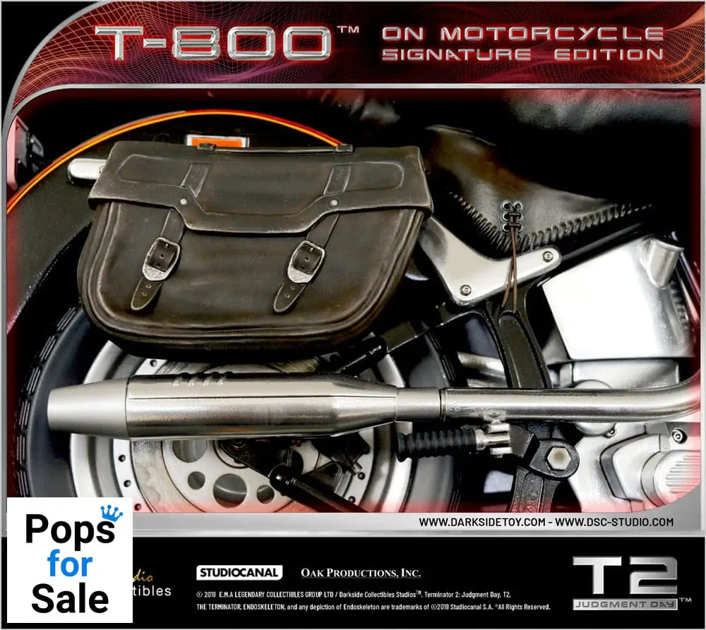 Terminator 2 Statue T-800 On Motorcycle Limited Signature Edition 70 cm