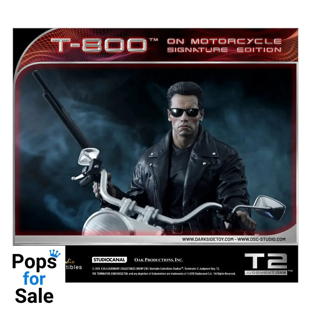 Terminator 2 Statue T-800 On Motorcycle Limited Signature Edition Exclusive 70 cm