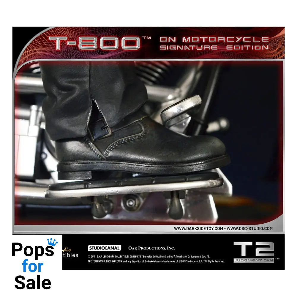 Terminator 2 Statue T-800 On Motorcycle Limited Signature Edition Exclusive 70 cm Statues