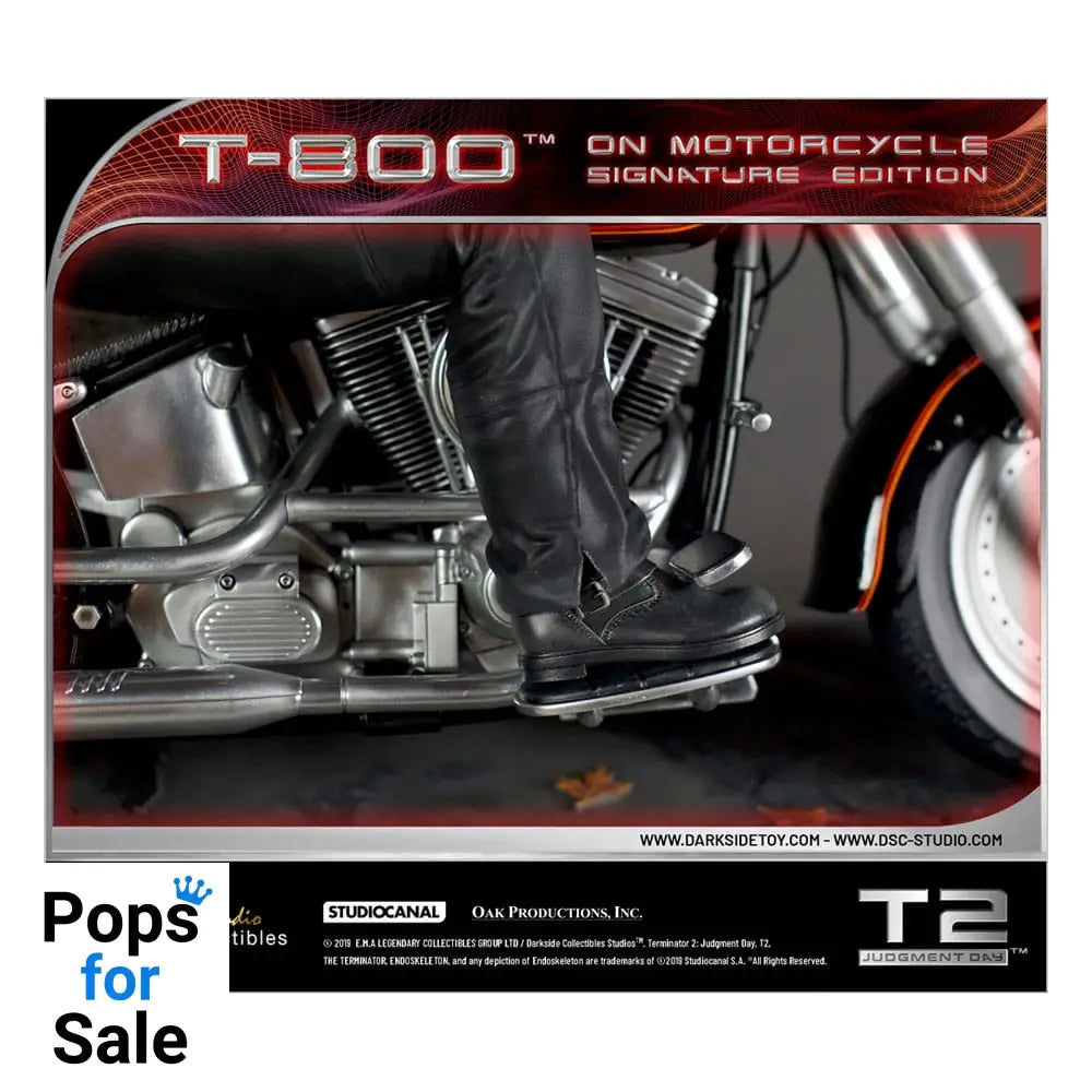 Terminator 2 Statue T-800 On Motorcycle Limited Signature Edition Exclusive 70 cm Statues