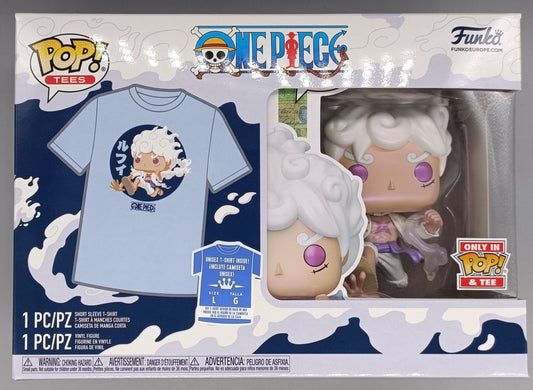 One Piece POP! & Tee Box Luffy Fifth Gear Size L Funko POP