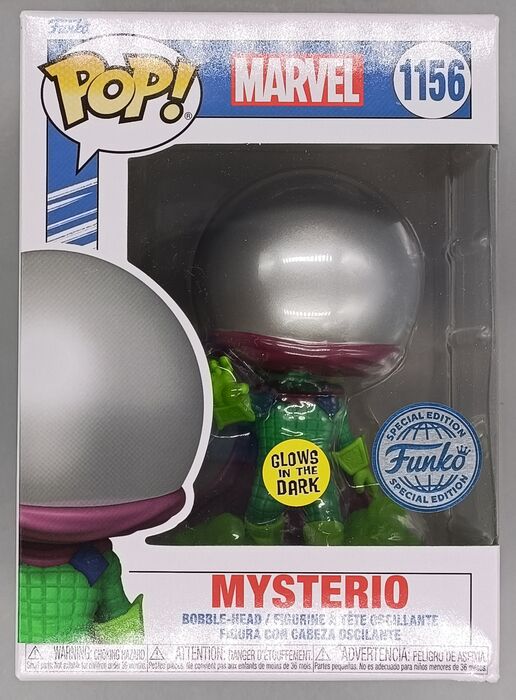 #1156 Mysterio Glow Marvel Spider-man Box Damaged Funko POP