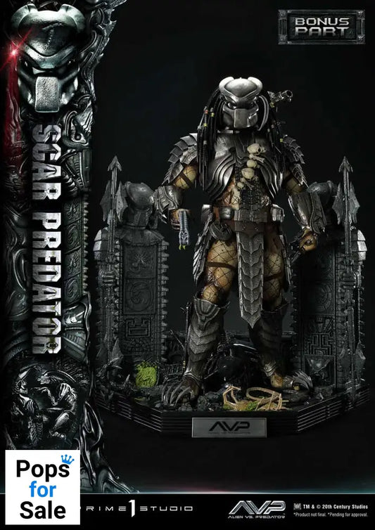 The Alien vs. Predator Museum Masterline Series Statue 1/3 Scar Predator Deluxe Bonus Version 93 cm Statues