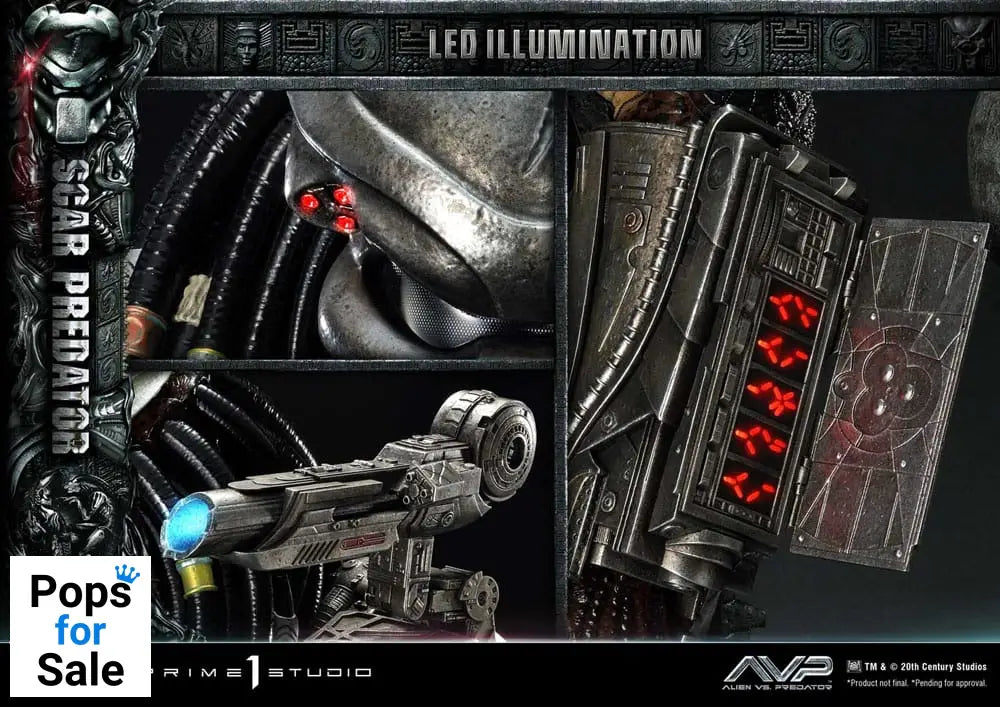 The Alien vs. Predator Museum Masterline Series Statue 1/3 Scar Predator Deluxe Bonus Version 93 cm Statues