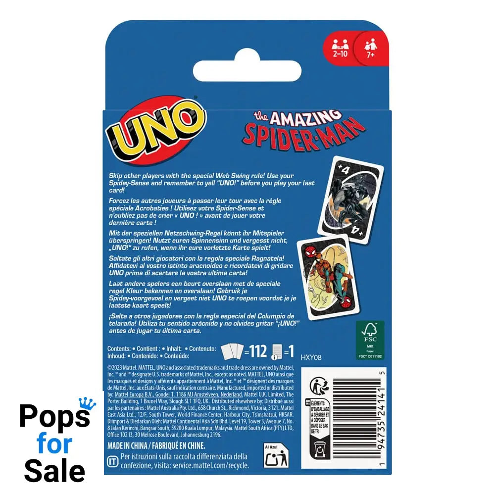 The Amazing Spider-Man Card Game UNO Playing cards