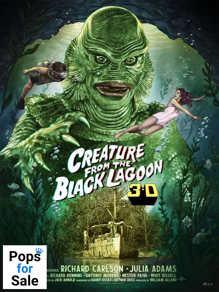 The Creature from the Black Lagoon Art Print Creature from the Black Lagoon (3D Variant) by Ruiz Burgos 61 x 46 cm