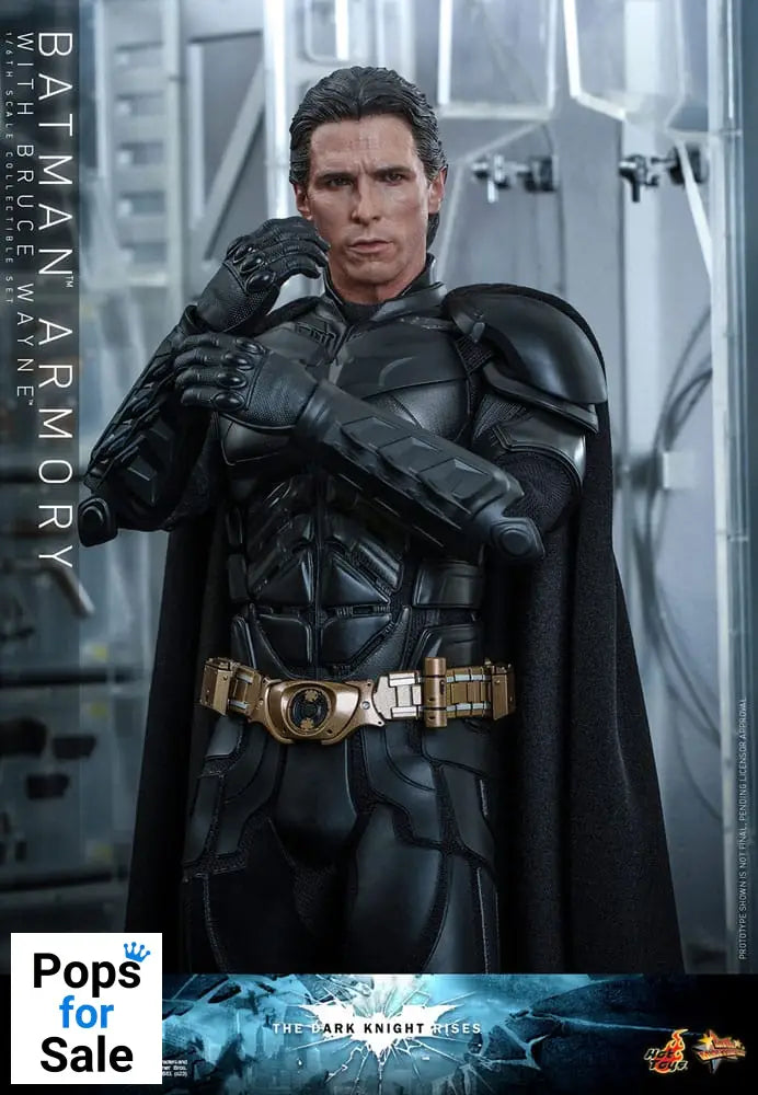 The Dark Knight Rises Movie Masterpiece Action Figures & Diorama 1/6 Batman Armory with Bruce Wayne 30 cm
