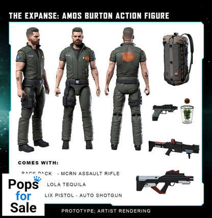 The Expanse Action Figure Amos Burton 20 cm Action figures