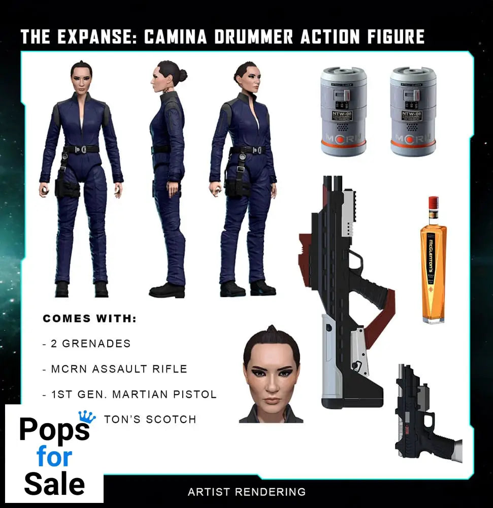 The Expanse Action Figure Camina Drummer 20 cm