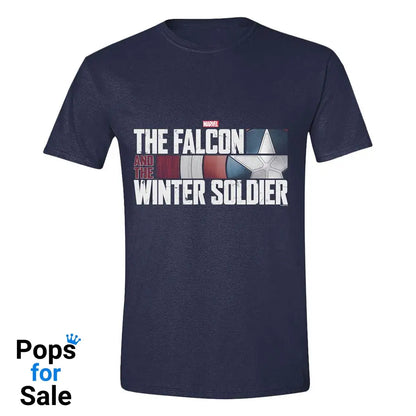 The Falcon and the Winter Soldier T-Shirt Action HR Logo Navy Size XL T-shirts
