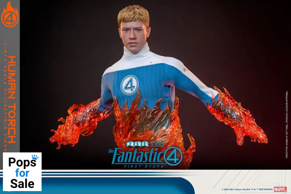 The Fantastic Four: First Steps Movie Masterpiece Action Figure 1/6 Human Torch 30 cm