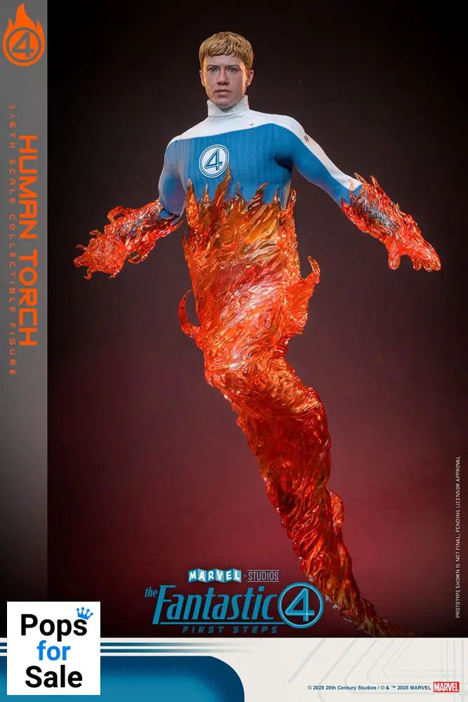 The Fantastic Four: First Steps Movie Masterpiece Action Figure 1/6 Human Torch 30 cm