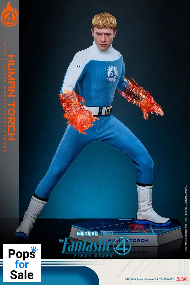 The Fantastic Four: First Steps Movie Masterpiece Action Figure 1/6 Human Torch 30 cm