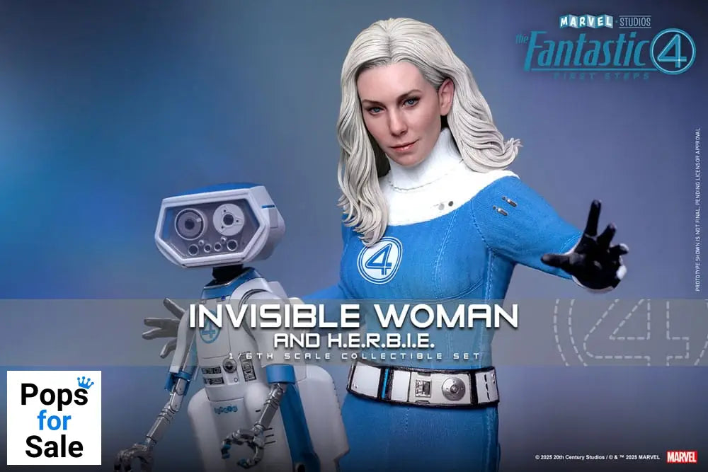 The Fantastic Four: First Steps Movie Masterpiece Action Figure 2-Pack 1/6 Invisible Woman & H.E.R.B.I.E. 28 cm
