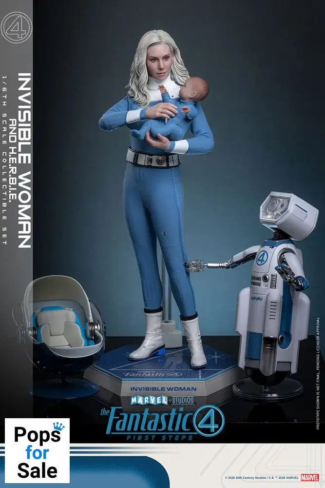The Fantastic Four: First Steps Movie Masterpiece Action Figure 2-Pack 1/6 Invisible Woman & H.E.R.B.I.E. 28 cm Action