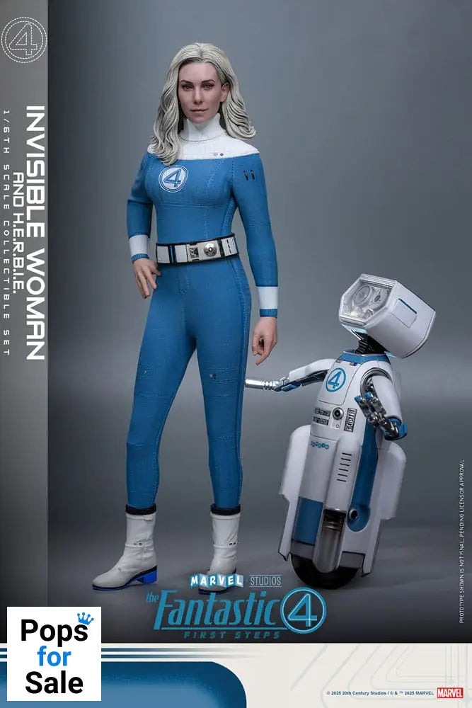 The Fantastic Four: First Steps Movie Masterpiece Action Figure 2-Pack 1/6 Invisible Woman & H.E.R.B.I.E. 28 cm