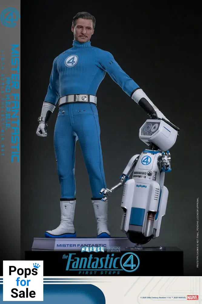 The Fantastic Four: First Steps Movie Masterpiece Action Figure 2-Pack 1/6 Mister Fantastic & H.E.R.B.I.E. 30 cm Action