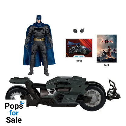 The Flash DC Multiverse Vehicle Batcycle with Batman