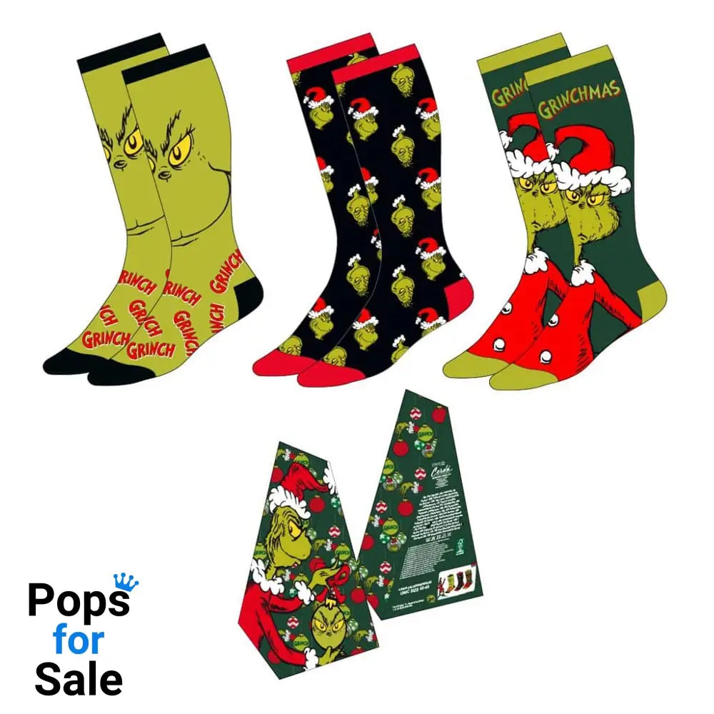 The Grinch Socks 3-Pack 38-45 Footwear