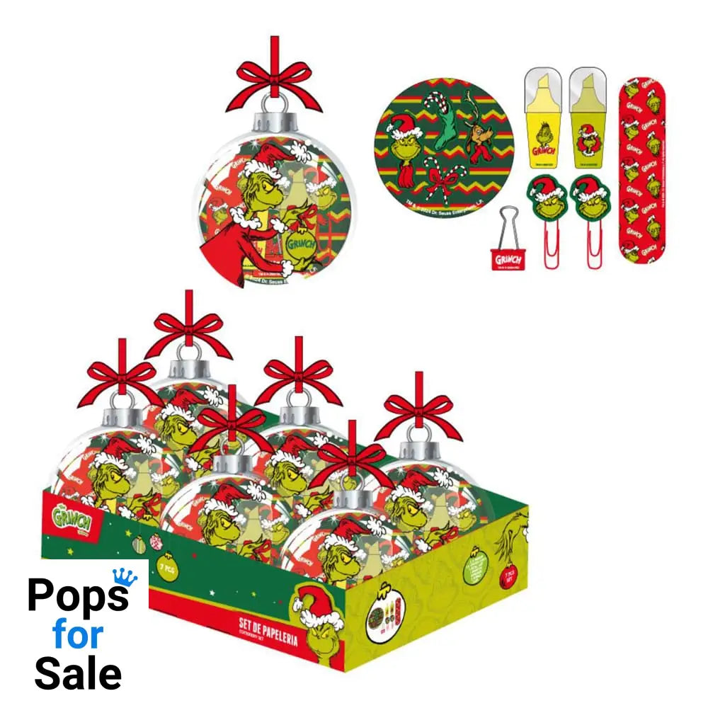 The Grinch tree ornment with stationery - set 5 pieces