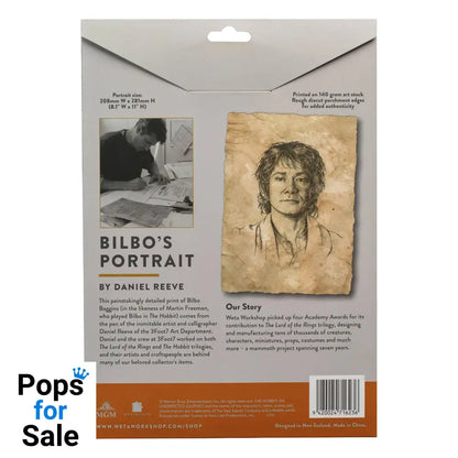 The Hobbit Art Print Portrait of Bilbo Baggins 21 x 28 cm