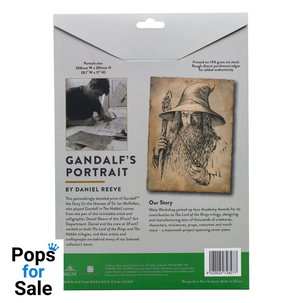 The Hobbit Art Print Portrait of Gandalf the Grey 21 x 28 cm