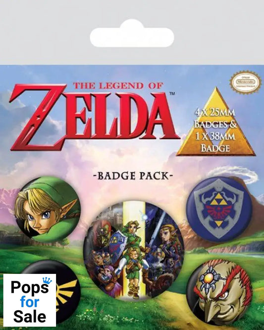 The Legend of Zelda Pin-Back Buttons 5-Pack Link