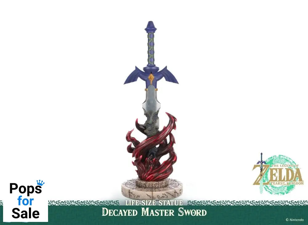 The Legend of Zelda: Tears of the Kingdom Life Size Statue 1/1 Decayed Master Sword 28 cm