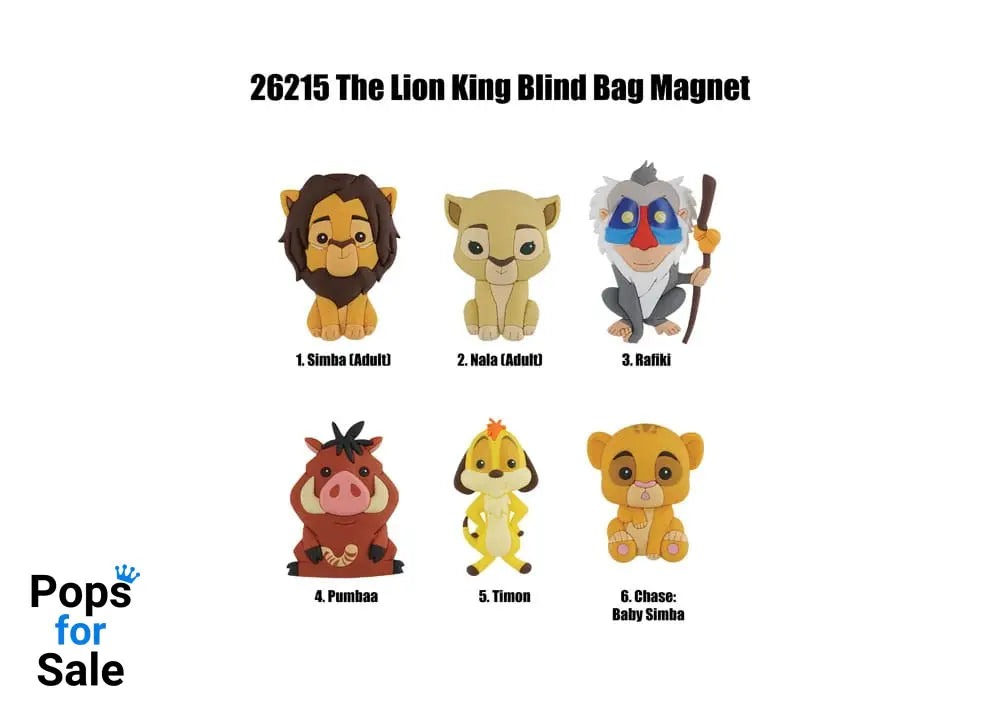 The Lion King Magnets blind pack Series 1 Display (12)