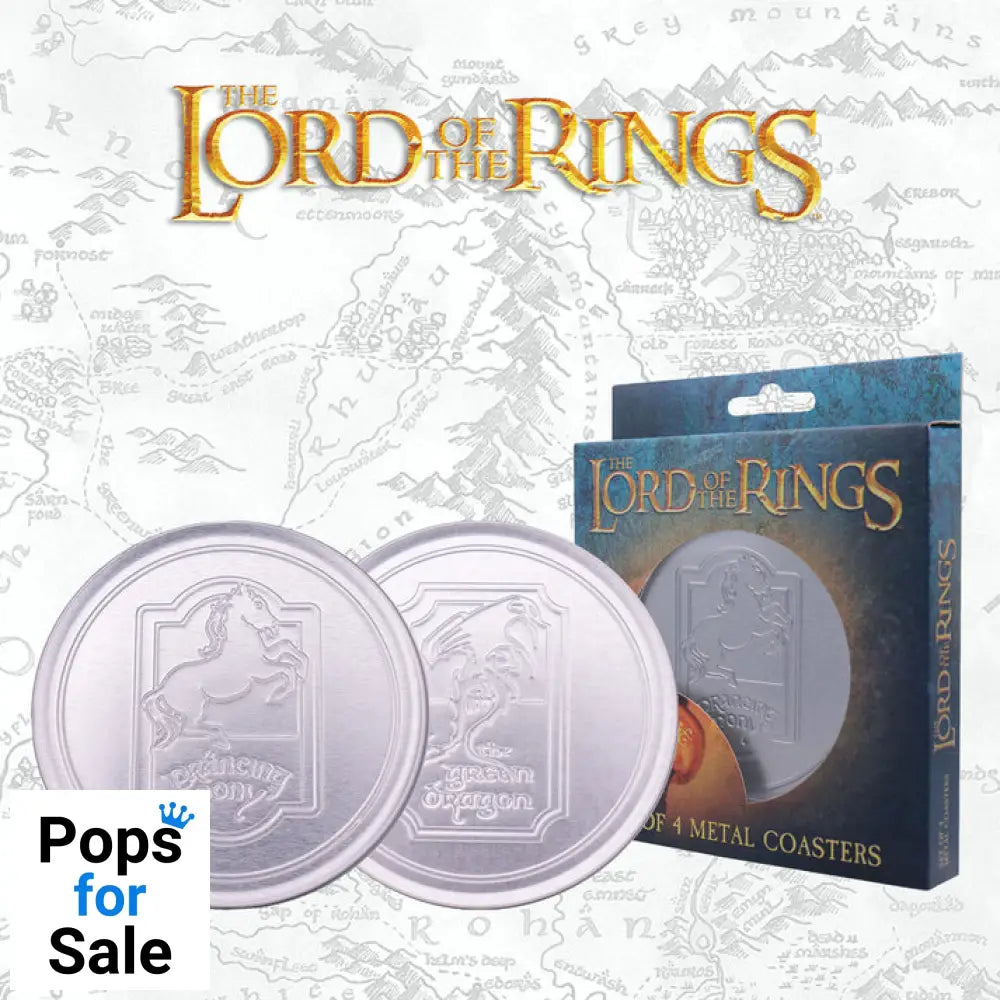 The Lord of the Rings Set of 4 Embossed Metal Coasters Coasters