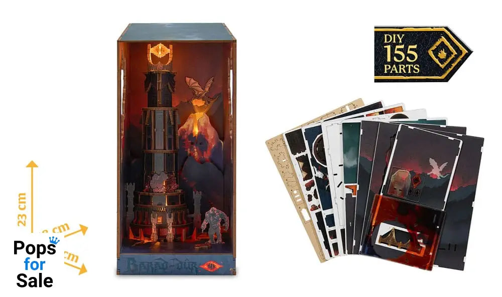The Lord of the Rings Tiny Adventures Book Nook Mini Diorama Barad-Dûr 23 cm