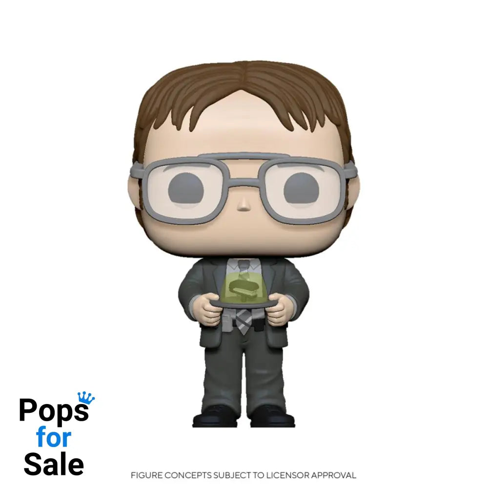 The Office US POP! TV Vinyl Figure Dwight w/Jello Stapler 9 cm
