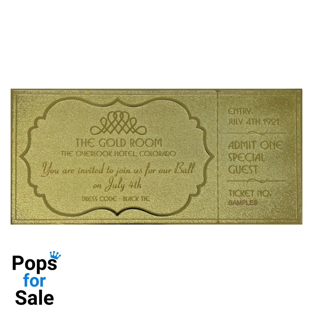 The Shining Limited Edition 24k Gold Plated The Overlook Hotel Ball Ticket Ticket