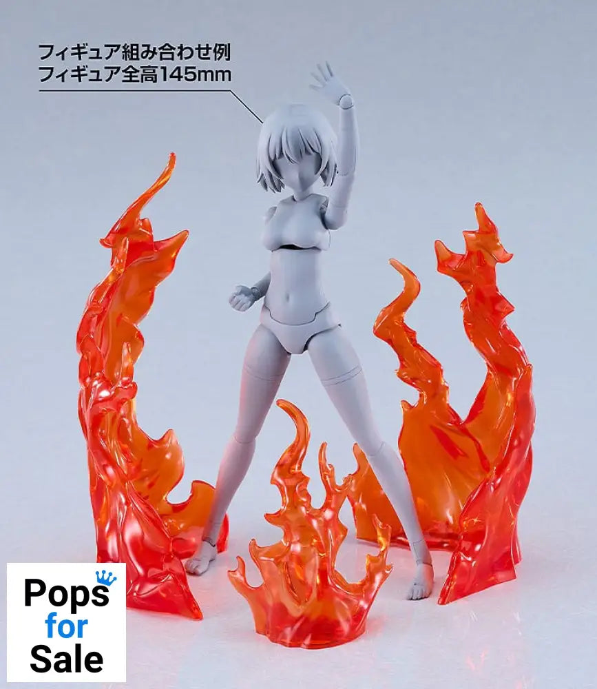 The Simple Effect Parts for Figures Flames: Red