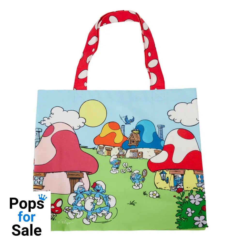 The Smurfs by Loungefly Canvas Tote Bag Village Life