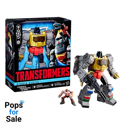 The Transformers: The Movie Studio Series Leader Class Action Figure Dinobot Grimlock & Autobot Wheelie 22 cm