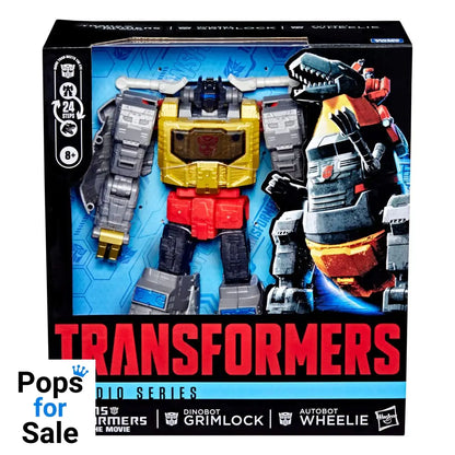 The Transformers: The Movie Studio Series Leader Class Action Figure Dinobot Grimlock & Autobot Wheelie 22 cm