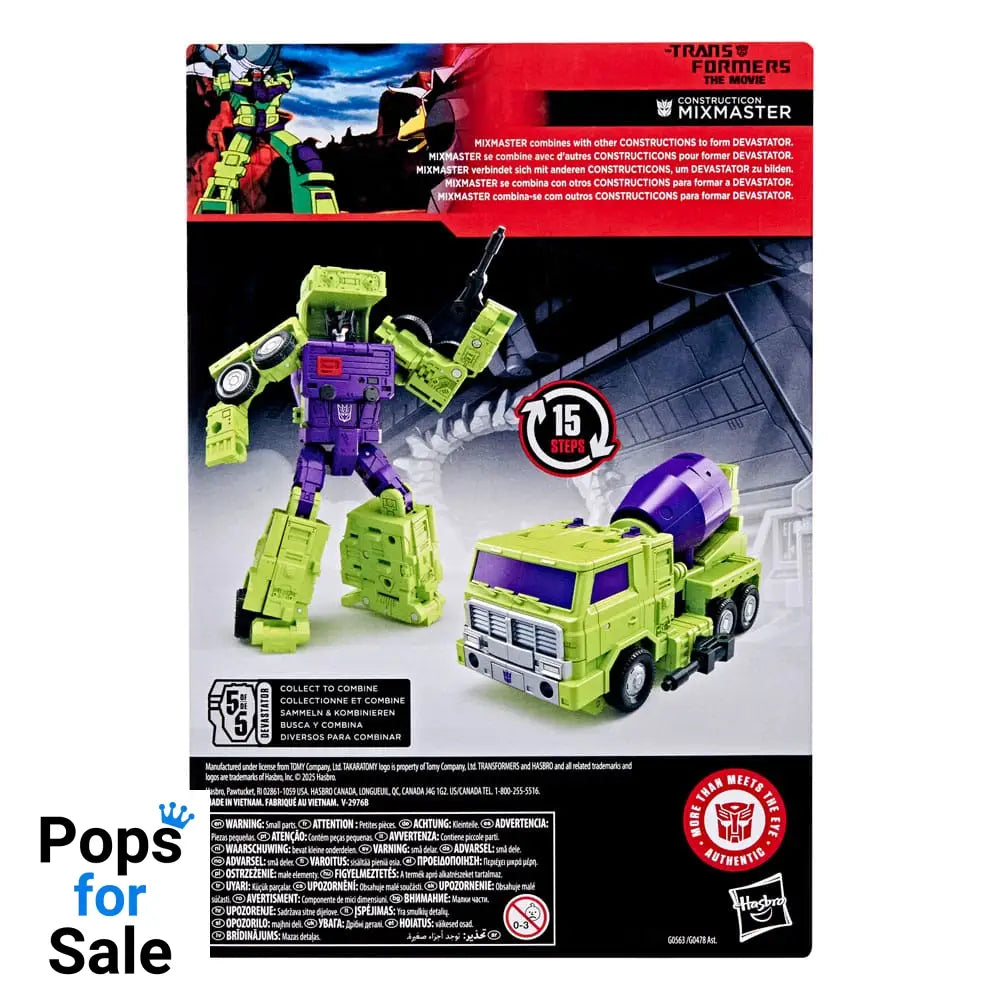 The Transformers: The Movie Studio Series Voyager Class Action Figure Constructicon Mixmaster 16 cm