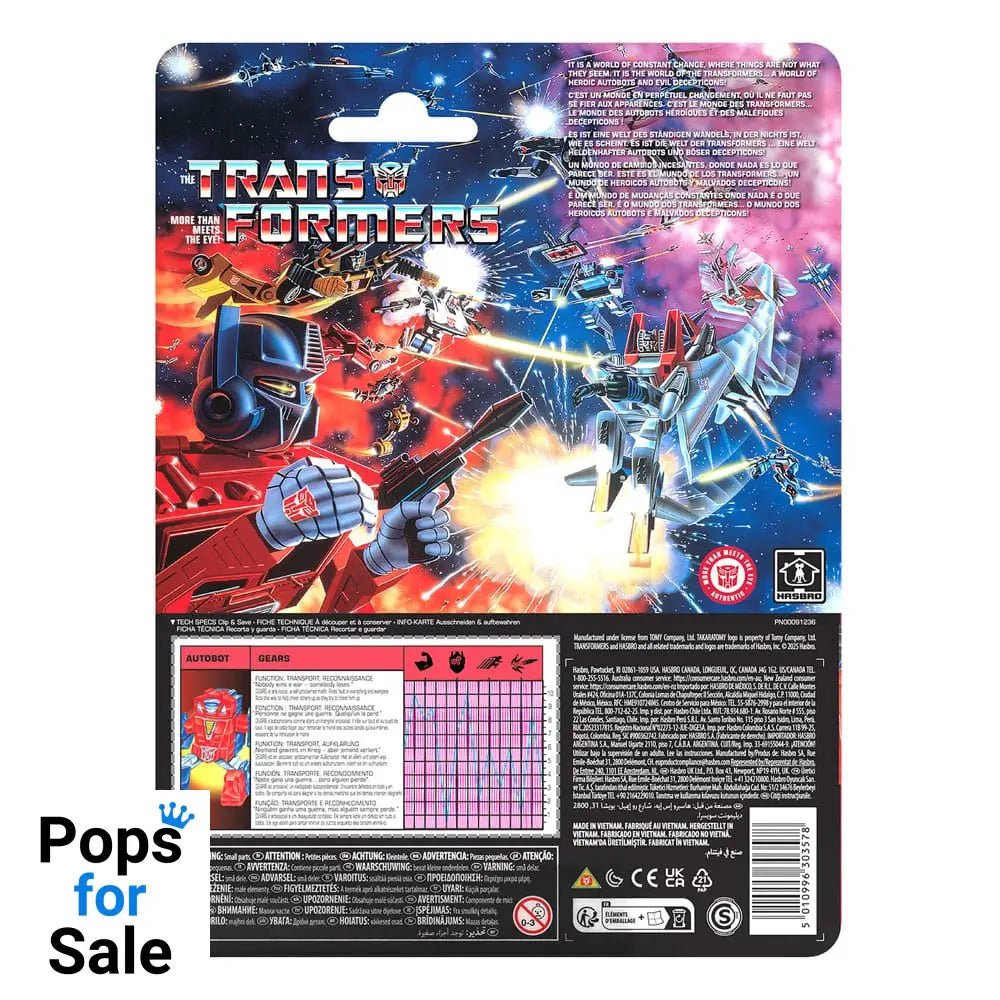 The Transformers Retro G1 Action Figure Autobot Gears 12 cm