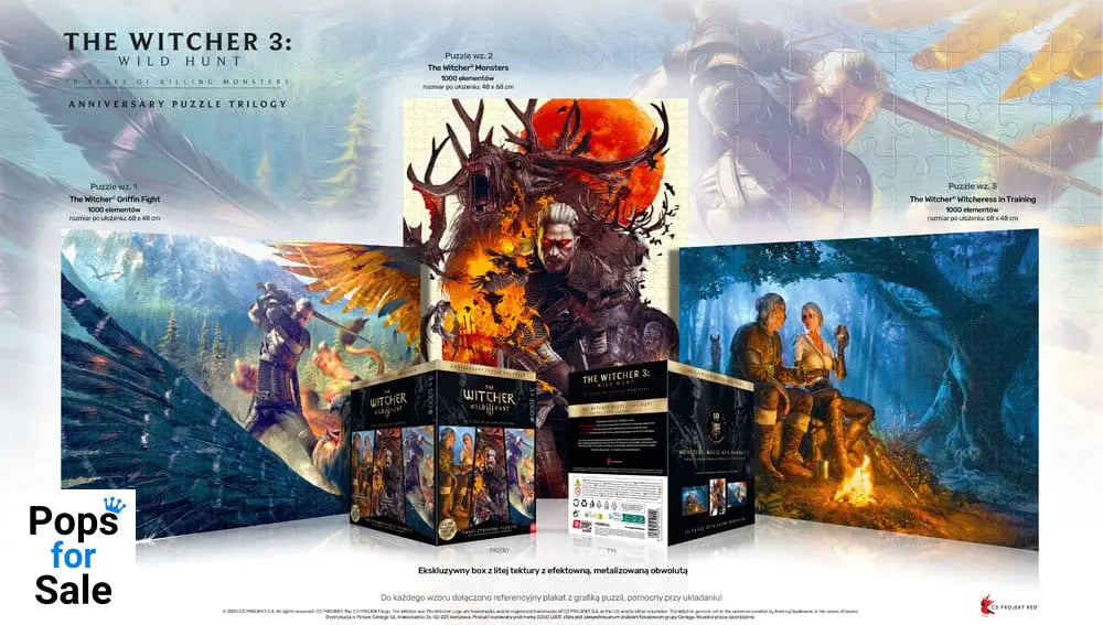 The Witcher 3 Puzzle Triology Wild Hunt 10 Years of Killing Monsters (1000 pieces)