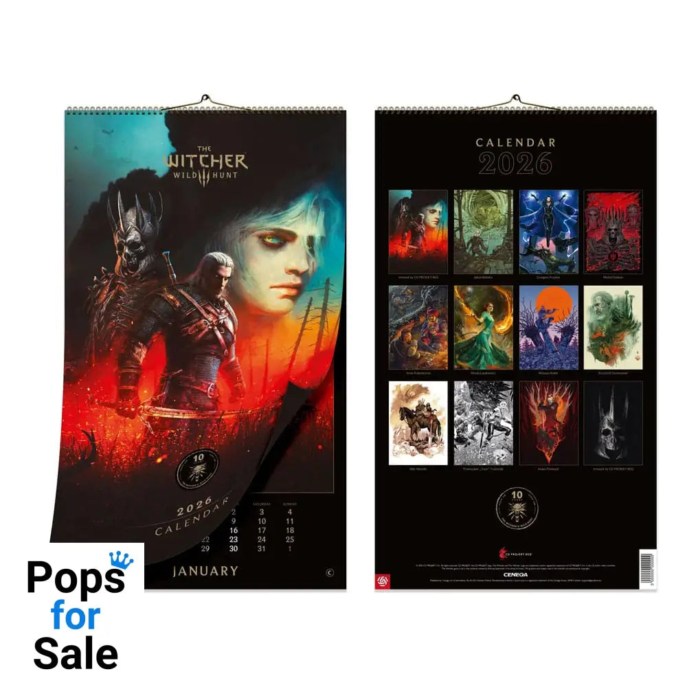 The Witcher 3: Wild Hunt Calendar 2026 10th Anniversary