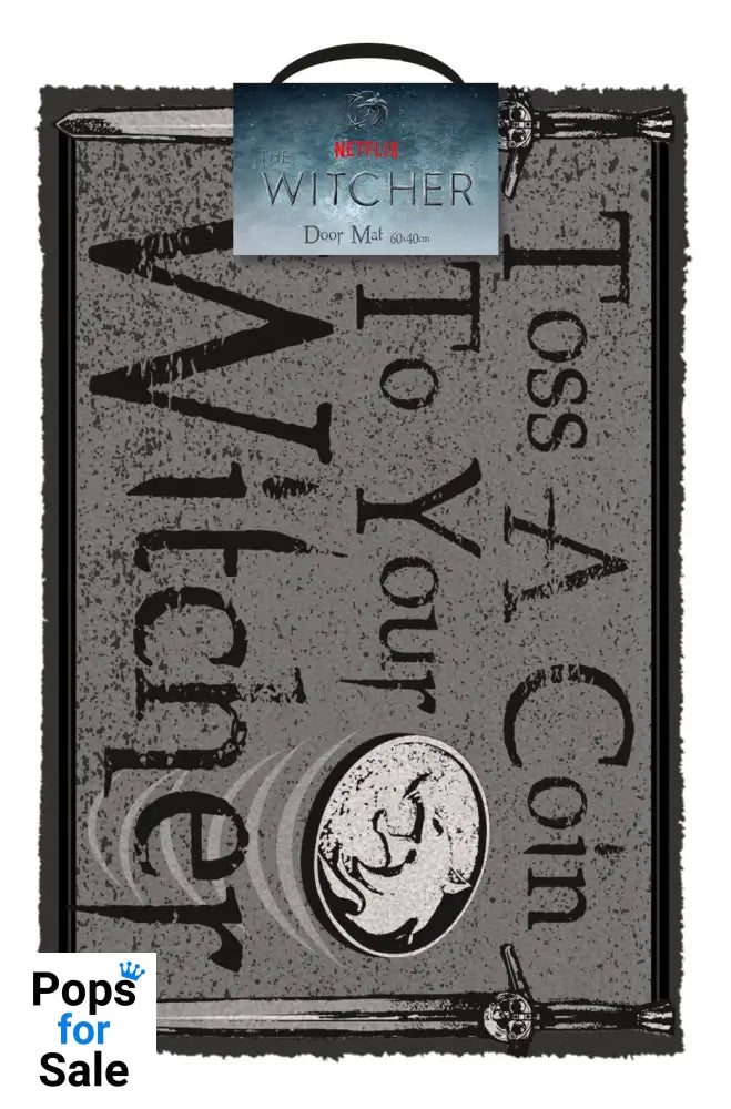 The Witcher Doormat Toss a Coin 40 x 60 cm